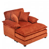 Liam 46.9\" Modern indoor corduroy sofa with 2 soft cushions ,Orange Sofa