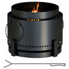 Outsunny Smokeless Fire Pit, Portable Firepit With Poker, Black