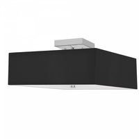 Dainolite Seren 3 Light Semi-flush Mount Polished Chrome Black Shade Lamp