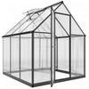 Outsunny Polycarbonate Greenhouse Walk-in Greenhouse with Swing Door, Black