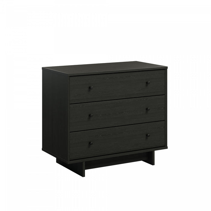 Prepac Finnley 3-Drawer Nightstand - Black Oak