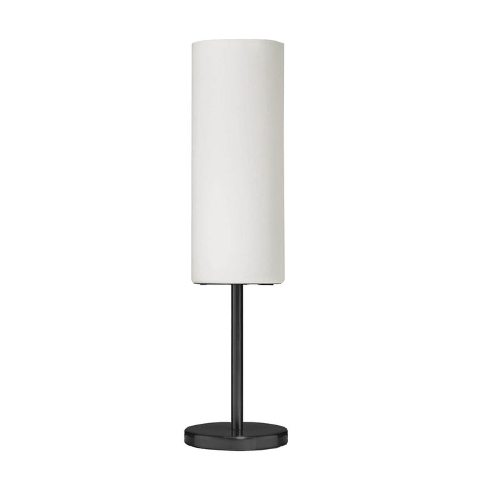 Dainolite Paza 1 Light Table Lamp Matte Black White Glass