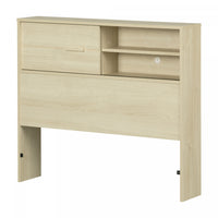 Noah Bookcase Headboard Bleached Oak - South Shore 