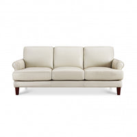 Hydeline Sarina Leather Sofa - Vanilla 