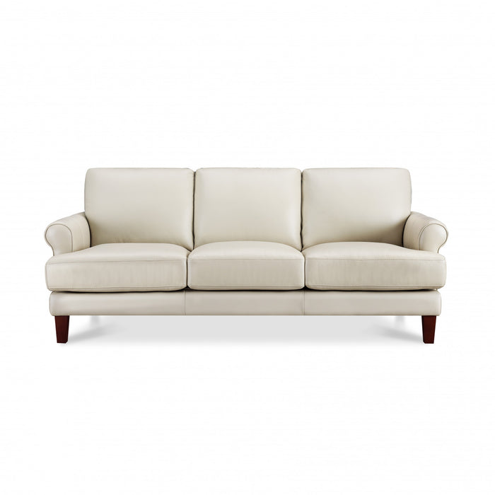 Hydeline Sarina Leather Sofa - Vanilla