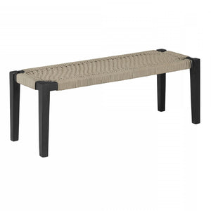 Agave Rope Bench - Beige/Black