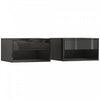 HOMCOM Floating Bedside Tables Set of 2, Wall-Mounted Nightstand Black
