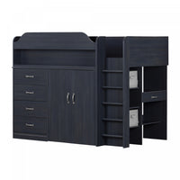 Asten Loft Bed With Desk - Blueberry 