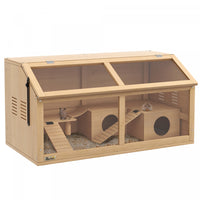 Pawhut Wooden Hamster Cage, 33.5