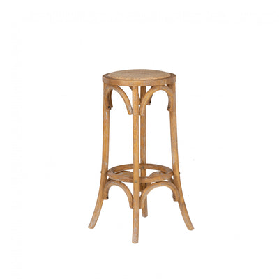 Rae Backless Rattan Barstool - Natural|Tabouret bar Rae en rotin et sans dossier - naturel