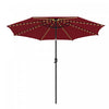 Costway 10 FT 112 LED Solar-Lighted Patio Table Market Umbrella Crank Tilt Outdoor Wine