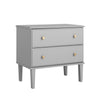 Prepac Lux 2-Drawer Nightstand - Grey