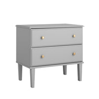 Prepac Lux 2-Drawer Nightstand - Grey