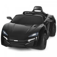 Costway 12v Kids Ride On Car 2.4g Rc Electric Vehicle W/ Lights Mp3 Openable Doors Black
