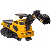 Aosom 6v Electric Powered Ride-On Tractor, 3 In 1 Electric Ride On Excavator, Bulldozer, Road Roller