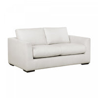 Cleo Contemporary Upholstered Loveseat in Cream 