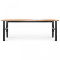 Gladiator 8' Adjustable Height Hardwood Workbench - Hammered Granite