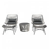 Ashland Modern 5-Piece Conversation Set in Gray