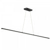 Dainolite Array LED Horizontal Pendant 30w 48\" Matte Black Finish White Acrylic Diffuser Lamp