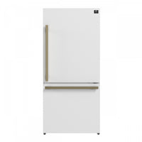 Forno Milano Espresso 31 Inch Bottom Freezer, White, 17.2 cu.ft. - FFFFD1785-31WHT 