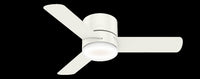 Minimus Ceiling Fan with Light Fixture - White 