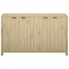 Ted 55\" Fluted Buffet Cabinet With Storage And Adjustable Shelves - Natural