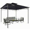 Outsunny 10' x 10' Gazebo, Soft Top Garden Gazebo w/ 2-Tier Roof, Navy Blue