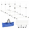 Pawhut 39\"L Dog Agility Training Equipment for Large Medium Small Dog, 4 PCS Adjustable Height Hurdles for Agility Training, Obstacle Course Starter Kit, 4.5KG Net Wight, White