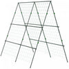 Outsunny Metal Tomato Cage With Net For Climbing Plants Vegetables, Green