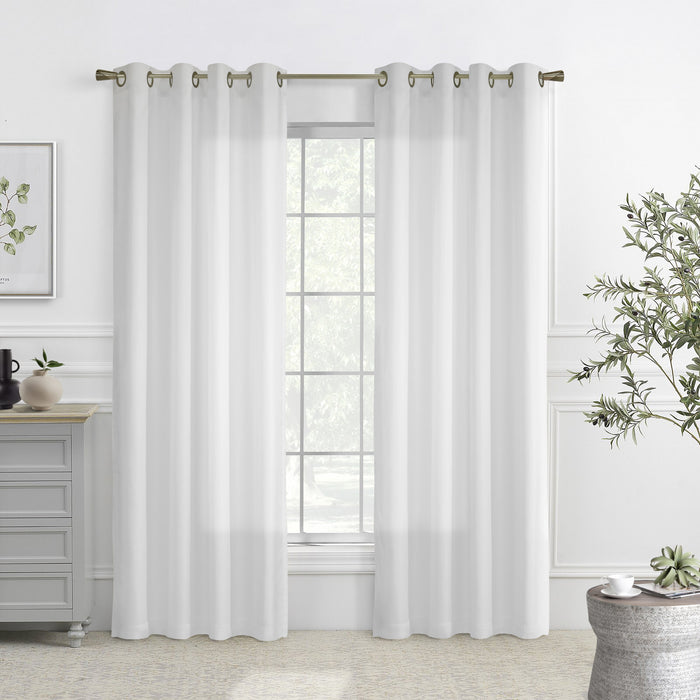 Rhapsody White Grommet Curtain Panel - 54\" X 84\"