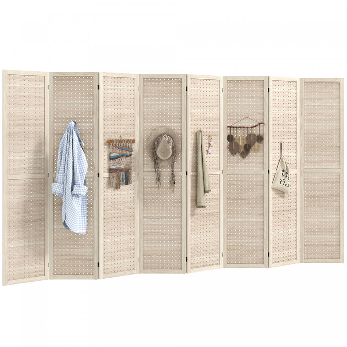 HOMCOM 8 Panel Folding Room Divider Privacy Screen Indoor Home Decoration