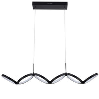Dainolite Philo LED Horizontal Pendant 50w Matte Black White Silicone Diffuser Lamp