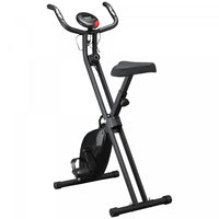 Soozier Folding X Bike Upright Exercise Bike W/ 8-level Resistance Stationary Fitness Bike Cardio Wo