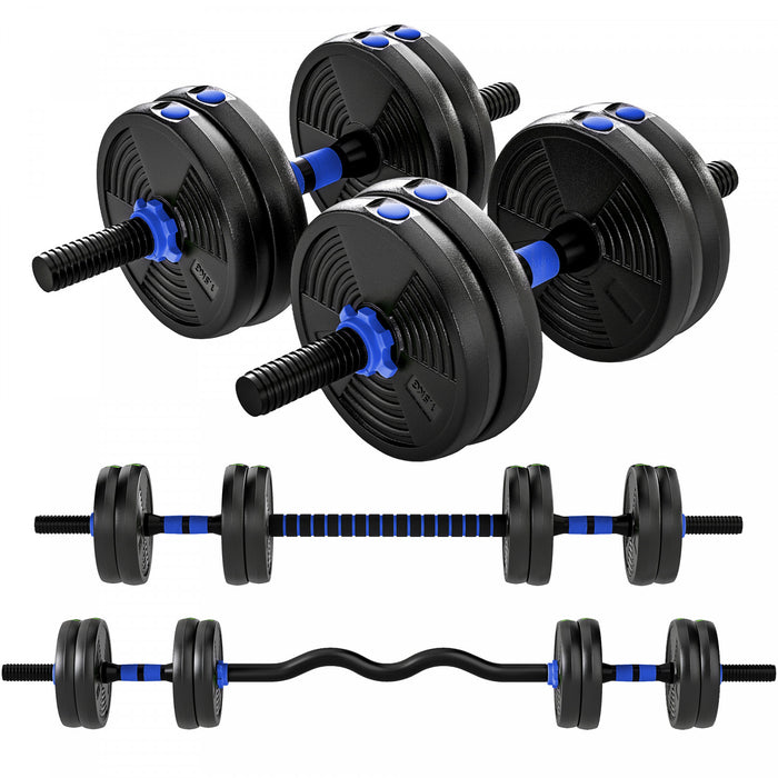 Soozier Adjustable Dumbbell Set, 3 in 1 Weights Set for Home Gym, 33lb