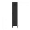 Naomi Modern 15\" Metal Storage Cabinet in Black Armoire