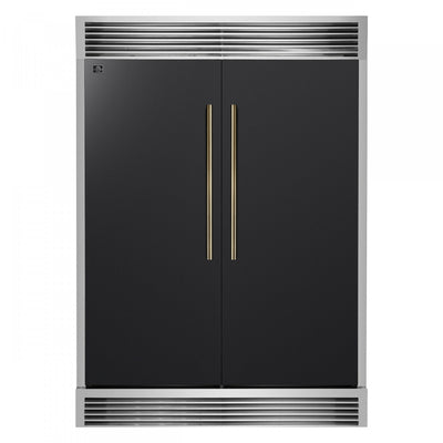 Forno Maderno 60 Inch Convertible Refrigerator/Freezer in Black, Trim Grill, 27.2 cu.ft - FFFFD1722-60SG-BLK | Maderno Refrigerateur/congelateur convertible de 60 po, noir, grille decorative, 27,2 pi³ - FFFFD1722-60SG-BLK
