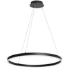 Dainolite Circulo Chandelier 34w Matte Black Finish White Acrylic Diffuser Lamp