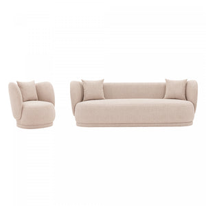 Siri Modern 2-Piece Sofa Set in Wheat