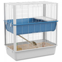 Pawhut Large Hamster Cage With Accessories, Rat Cage Gerbil Habitat With Detachable Bottom, Ramps, P