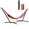 Outsunny Patio Hammock With Stand, Fabric Outdoor Hammock Bed With Stand, Free Standing Adjustable Lounge Chair Includes Portable Carrying Case For Outdoor Or Indoor