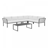 Sunnyside Modern 5-Piece Conversation Set in White 