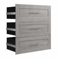 Bestar Pur 3 Drawer Set for 36 W Closet Organizer - Platinum Grey