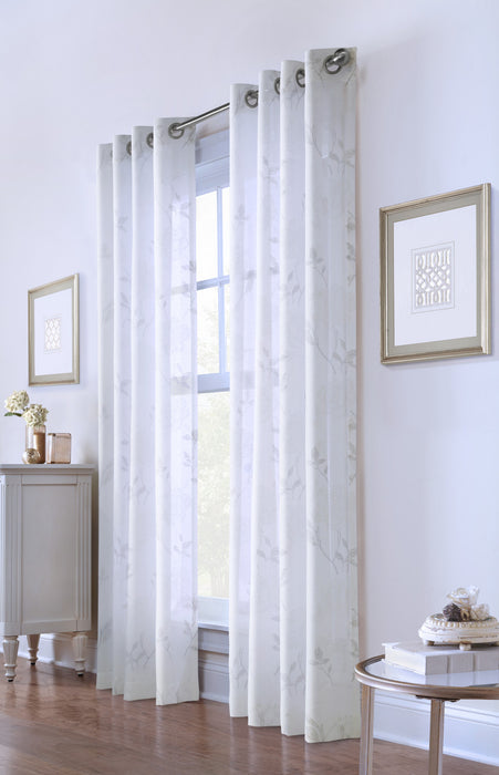 Giardino White Grommet Curtain Panel - 52\" X 84\"
