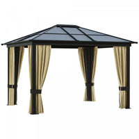 Outsunny 10' X 12' Hardtop Gazebo, Outdoor Gazebo Canopy Sun Shelter Waterproof With Aluminum Frame,