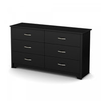 Fusion 6-drawer Dresser - Pure Black 