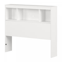 Spark Bookcase Headboard With Storage - Pure White 