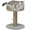 Pawhut Small Cat Tree With Scratching Post, Perch, Toy Ball, Cat Tower For Indoor Cats - 16\" X 16\" X 19\", Grey