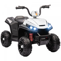 Qaba 12v Electric Car For Kids, Battery Powered Ride-On Quad Kids Atv With Four Wheels Spring Suspen