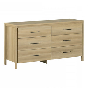 Gravity 6-Drawer Dresser - Natural Ash