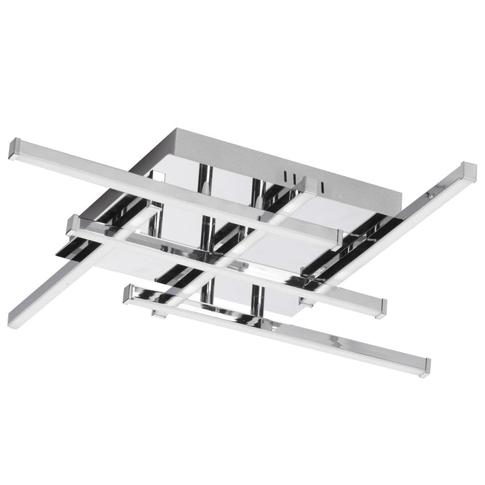 Dainolite Summit LED Flush Mount 20w Polished Chrome White Acrylic Diffuser Lamp